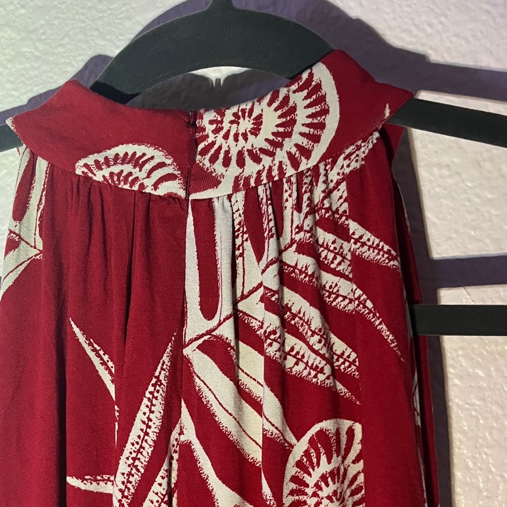 Elegant Red Floral Women's Dress - Picture 5 of 6